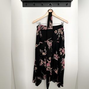 Floral Skirt with Tiered Length